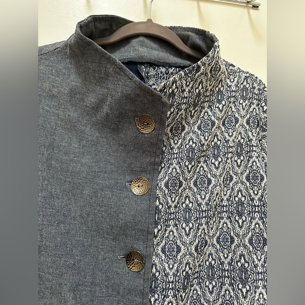 Unique Patchwork Blazer Jacket – Modern Artistic Style - Picture 9 of 12